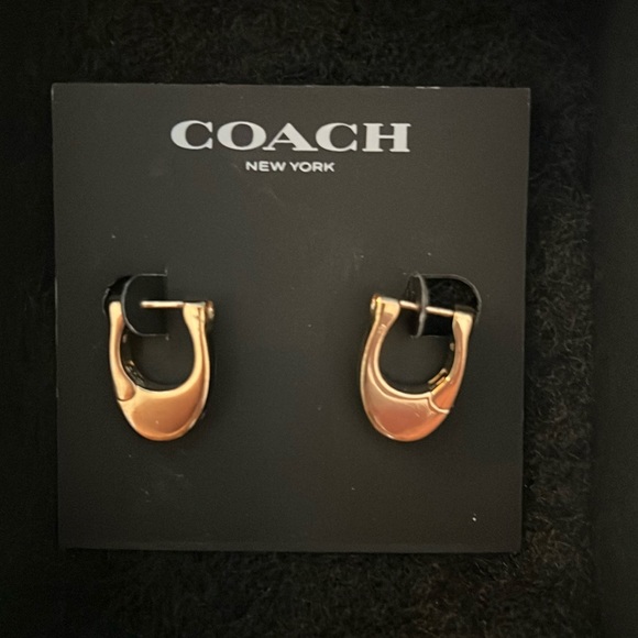 NIB Coach gold & black earrings - Picture 1 of 3